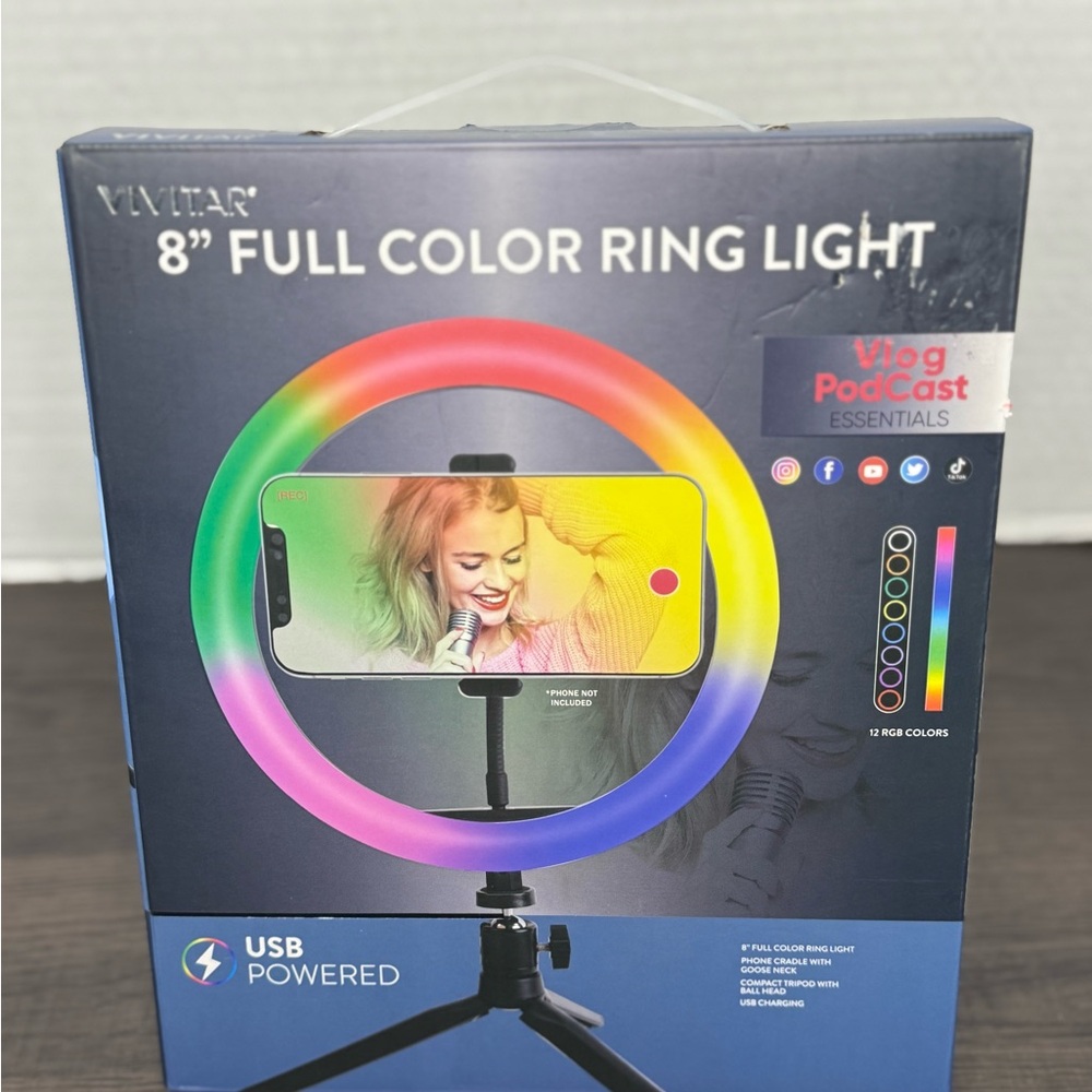 Vivitar 8" Full Color Ring Light